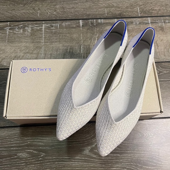 Rothy's Shoes - Rothy’s Salt Honeycomb Points Pointed Toe Flats Women’s Size 7 NEW